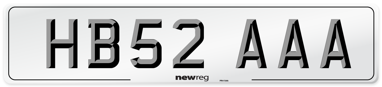 HB52 AAA Number Plate from New Reg